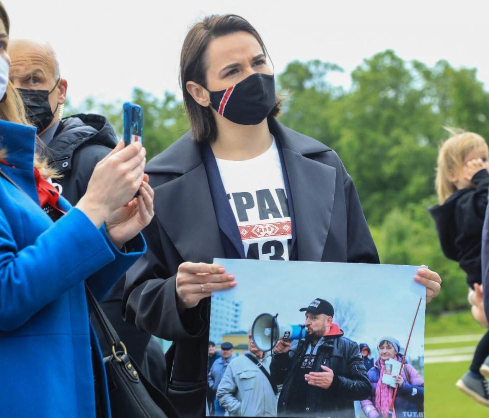 Les Biélorusses en exil manifestent contre la répression d'Alexandre Loukachenko