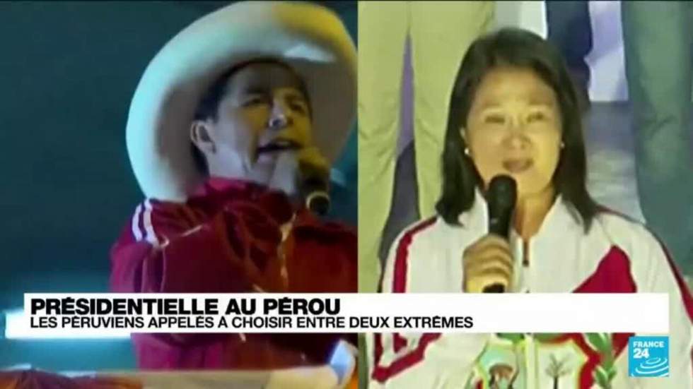 Présidentielle au Pérou : Keiko Fujimori et Pedro Castillo au coude-à-coude