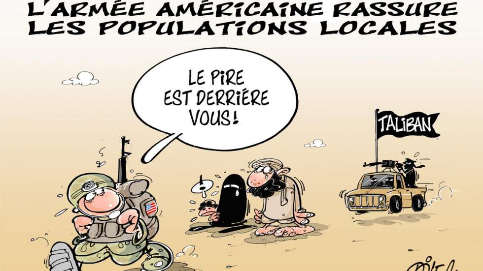 L'actu en dessin : le retrait américain d'Afghanistan et la menace talibane