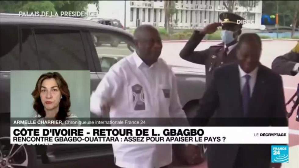 Côte d'Ivoire : les anciens rivaux Laurent Gbagbo et Alassane Ouattara prônent la réconciliation