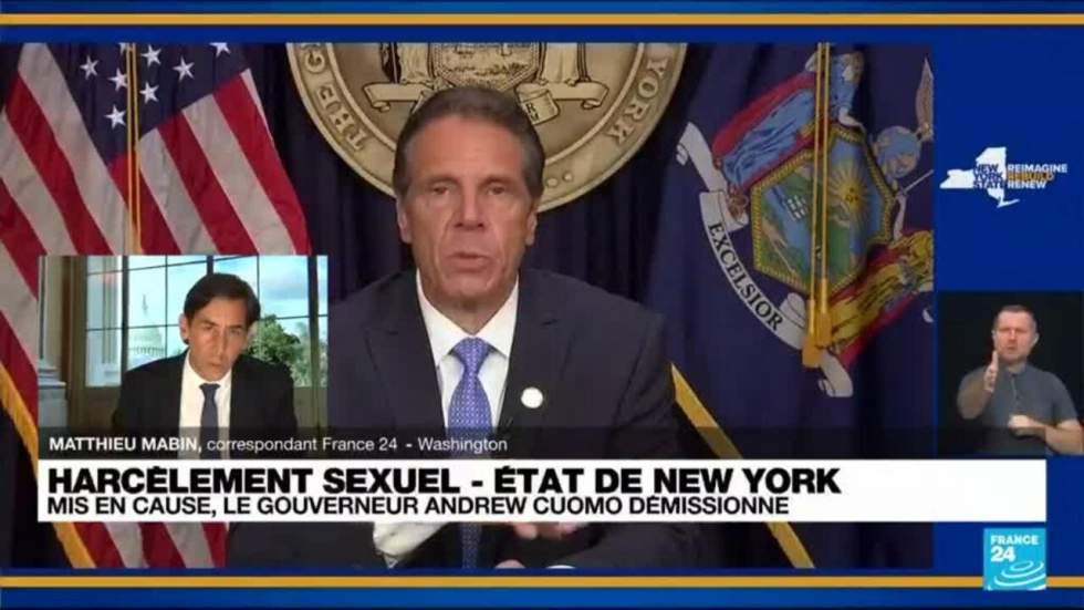 Accusé de harcèlement sexuel, le gouverneur de l'État de New York annonce sa démission Accusé de harcèlement sexuel, le gouverneur de l'État de New York annonce sa démission