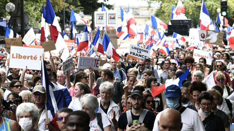 En France, sixième samedi de mobilisation des opposants au passe sanitaire