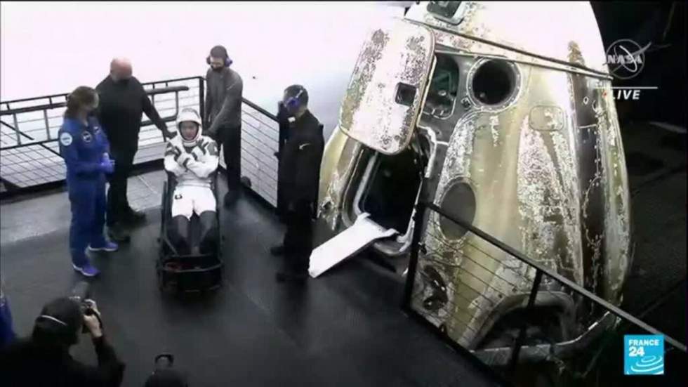 Après six mois dans l'espace, l'astronaute français Thomas Pesquet est de retour sur Terre Après six mois dans l'espace, l'astronaute français Thomas Pesquet est de retour sur Terre