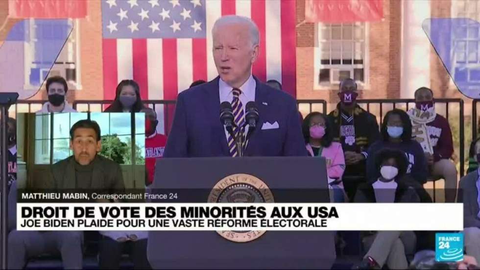 Joe Biden prêt à dynamiter l'obstruction du Sénat pour protéger le vote des minorités Joe Biden prêt à dynamiter l'obstruction du Sénat pour protéger le vote des minorités