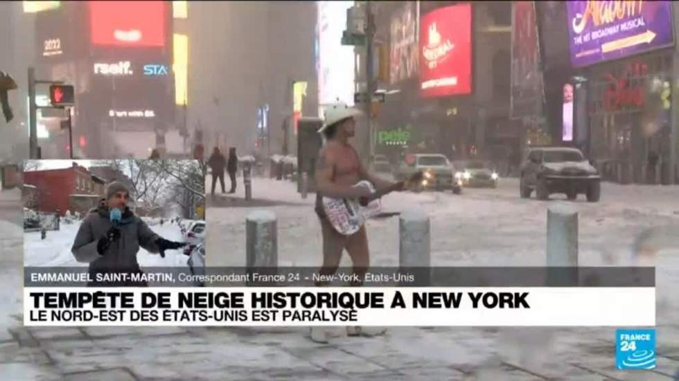 Le nord-est des États-Unis paralysé par une tempête de neige "historique"