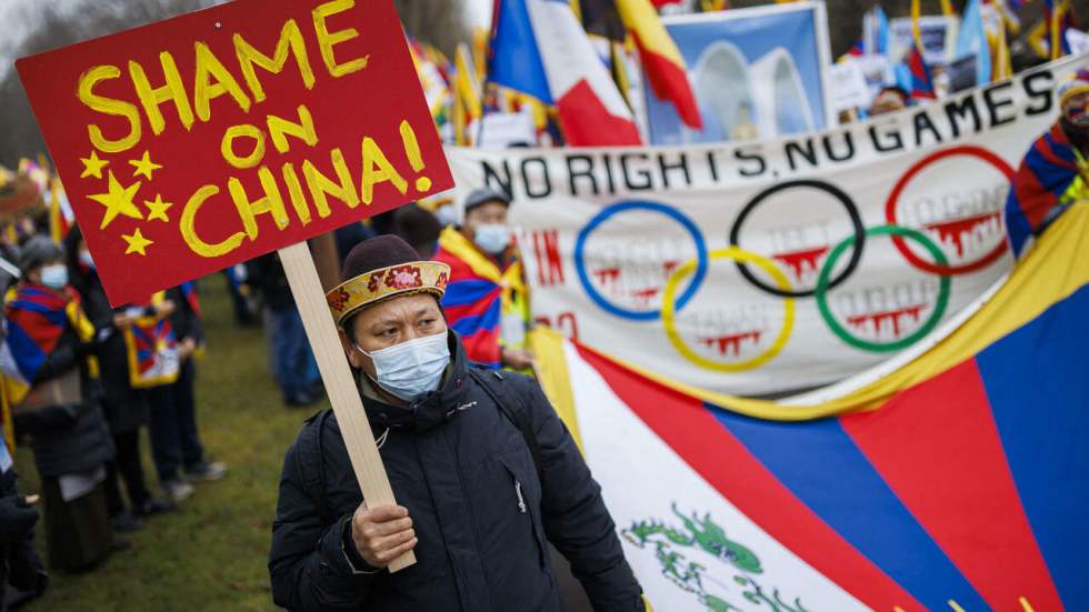 JO-2022 : des Tibétains manifestent contre les "Jeux de la honte" devant le siège du CIO JO-2022 : des Tibétains manifestent contre les "Jeux de la honte" devant le siège du CIO