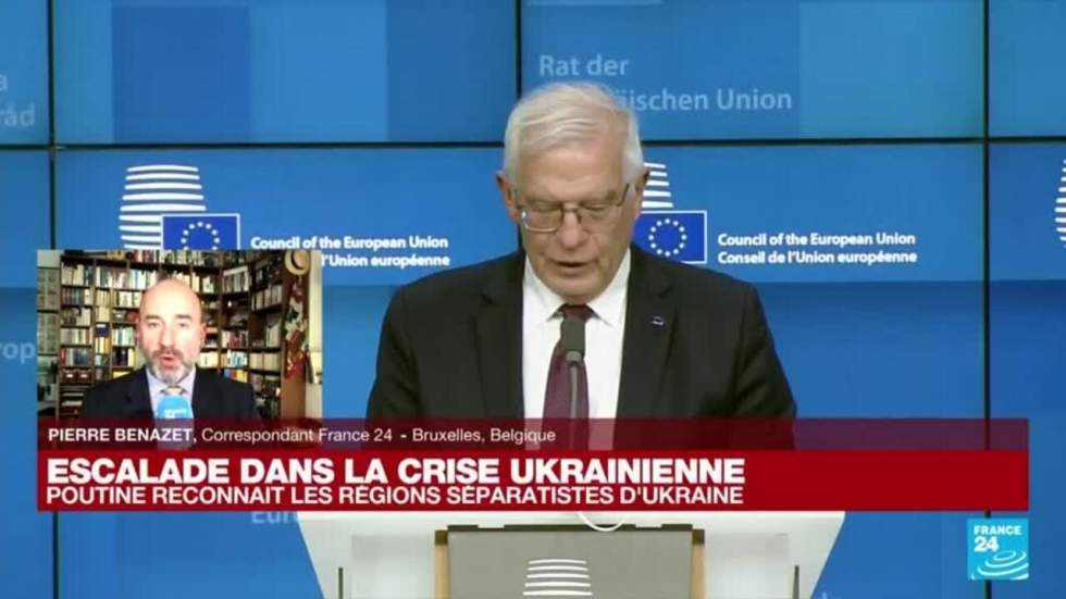 Ukraine : V. Poutine reconnaît l'indépendance des séparatistes, somme l'armée "de maintenir la paix"