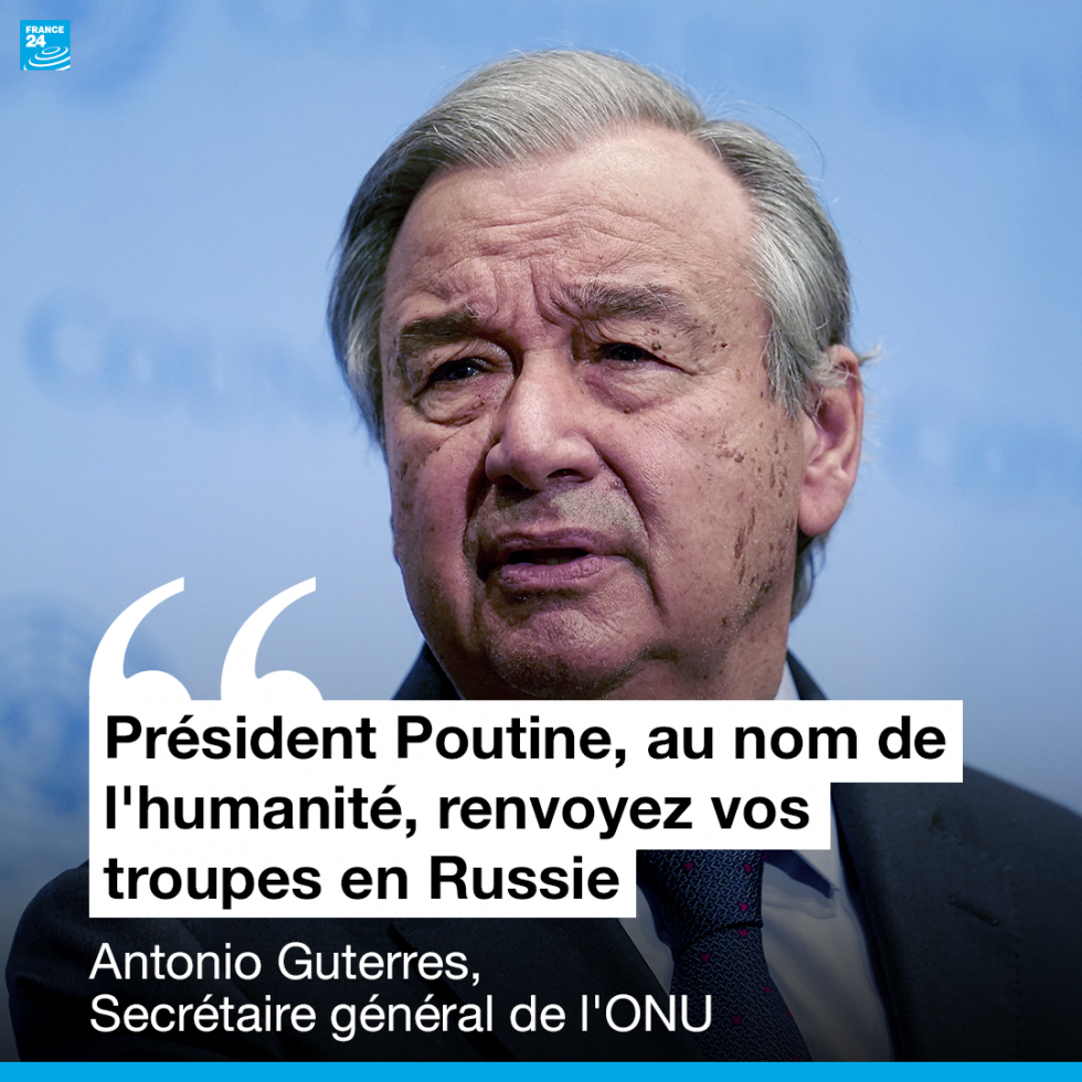 Invasion russe en Ukraine : condamnations d'Emmanuel Macron et de la communauté internationale