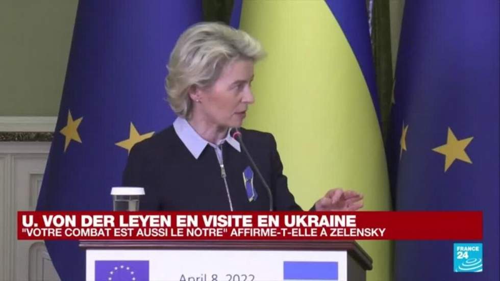 "La Russie va sombrer dans la décomposition", affirme Ursula von der Leyen à Boutcha