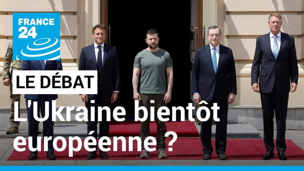 L'Ukraine bientôt européenne ? E. Macron, M. Draghi et O. Scholz rencontrent V. Zelensky