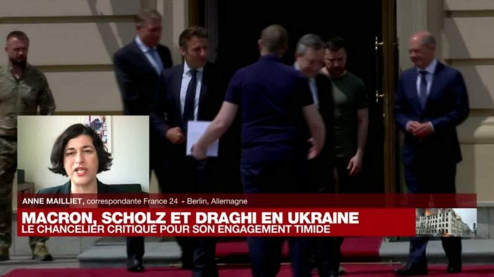 À Kiev, Macron et les Européens affichent leur solidarité avec l'Ukraine