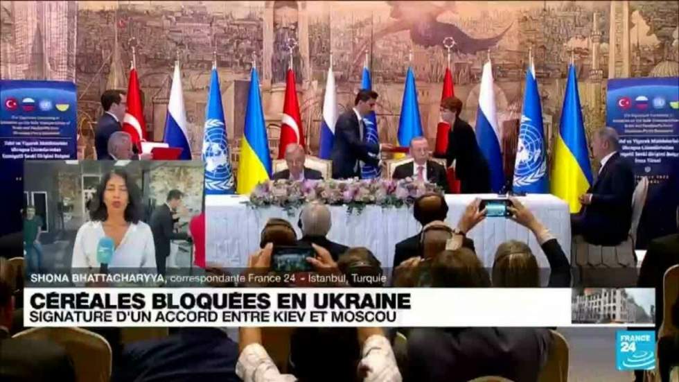 La Russie et l'Ukraine signent un accord, en Turquie, sur l'exportation des céréales