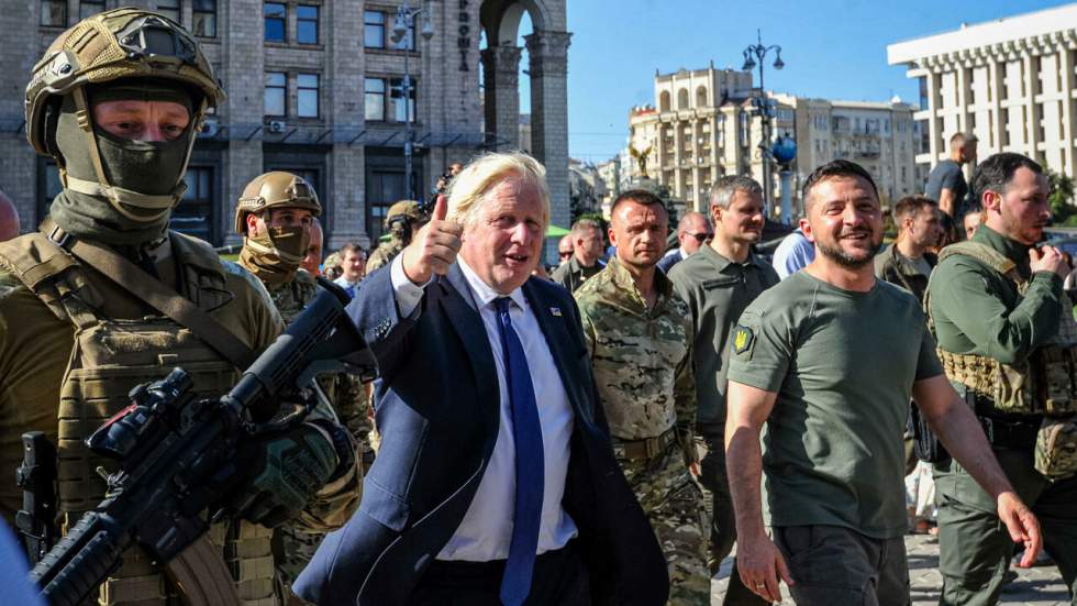 Boris Johnson en visite à Kiev pour le jour de l'Indépendance