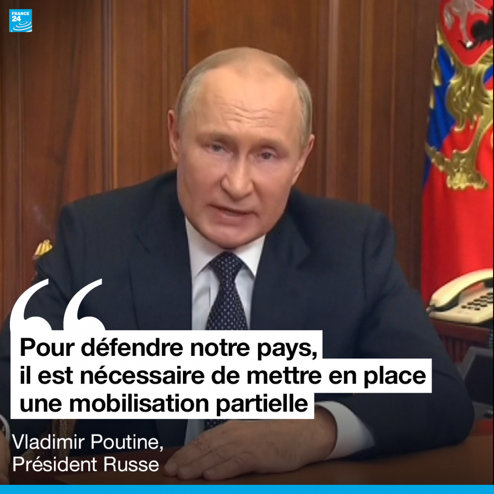 En direct : Vladimir Poutine annonce une mobilisation militaire partielle en Russie