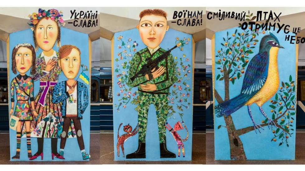 "Sous terre et sur terre" : à Paris, les enfants ukrainiens exposent leur guerre