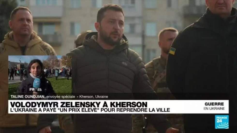 L'Ukraine a payé un "prix élevé" pour reprendre Kherson, dit Volodymyr Zelensky