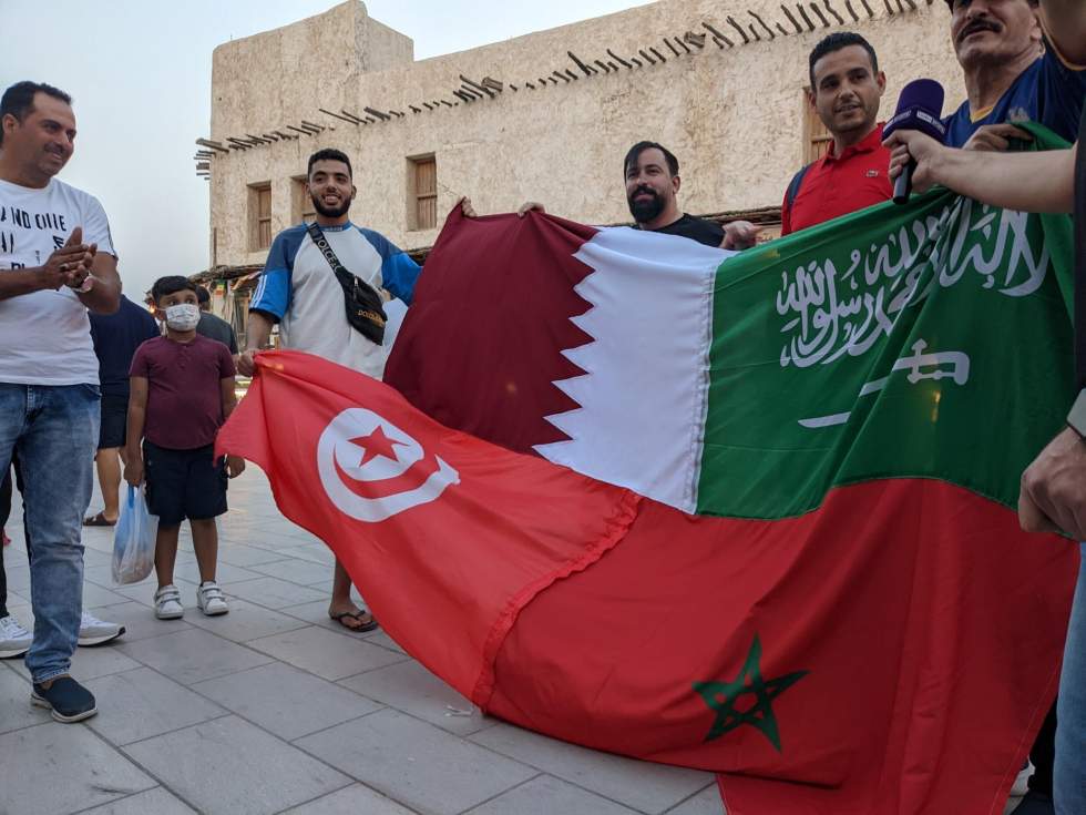 "On se sent ici chez nous" : Maroc, Tunisie, Arabie saoudite… Au Qatar, la fête du football arabe