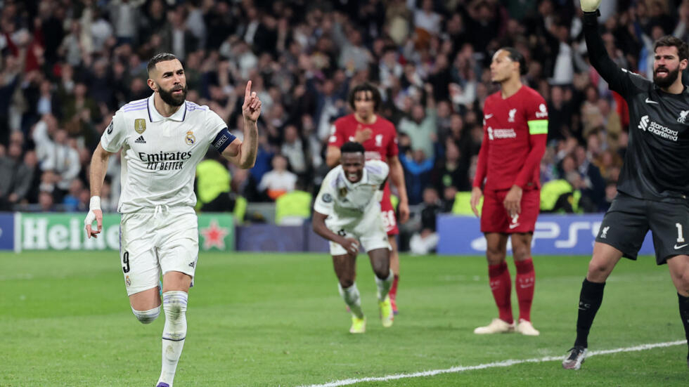 Ligue des champions : Benzema guide le Real Madrid contre Liverpool pour rejoindre les quarts Ligue des champions : Benzema guide le Real Madrid contre Liverpool pour rejoindre les quarts