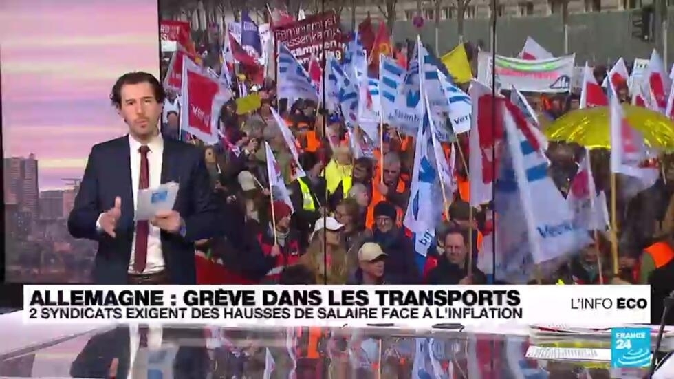 En Allemagne, les syndicats lancent une "méga-grève" pour demander des hausses de salaires En Allemagne, les syndicats lancent une "méga-grève" pour demander des hausses de salaires