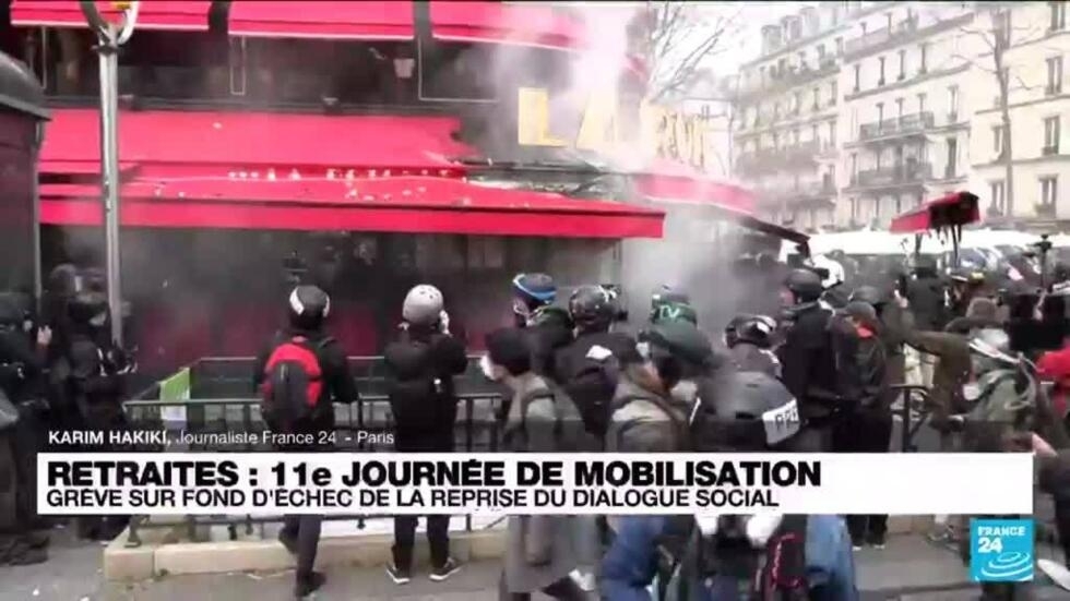 Retraites : mobilisation en baisse et heurts dans plusieurs villes de France