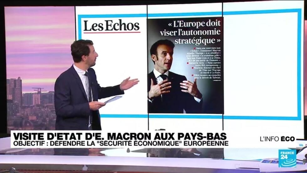 Emmanuel Macron aux Pays-Bas pour défendre la "sécurité économique" européenne