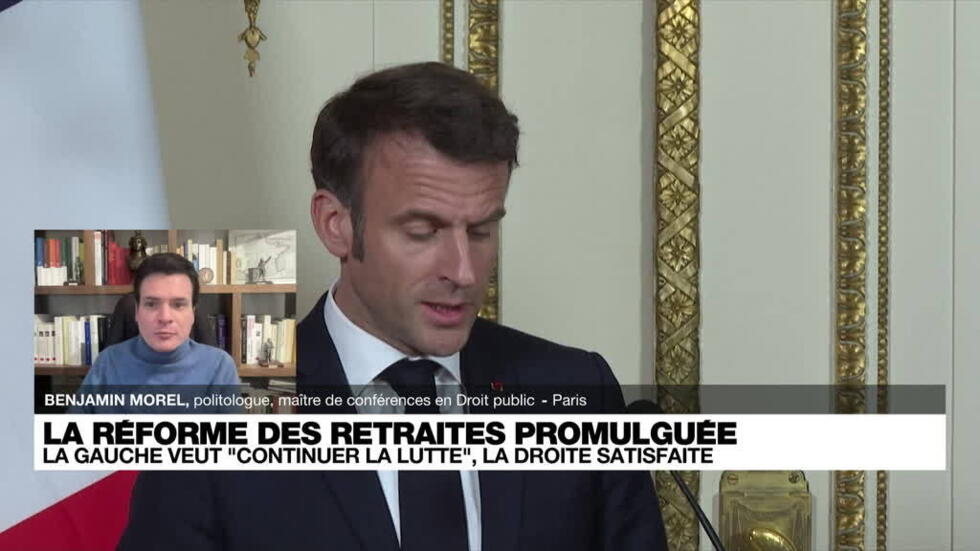 La loi sur la réforme des retraites promulguée par Emmanuel Macron, allocution présidentielle lundi La loi sur la réforme des retraites promulguée par Emmanuel Macron, allocution présidentielle lundi