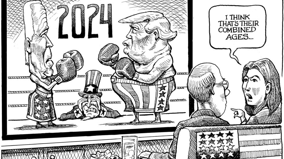 L'actu en dessin : Joe Biden et Donald Trump, "vers un duel d'octogénaires" ? L'actu en dessin : Joe Biden et Donald Trump, "vers un duel d'octogénaires" ?