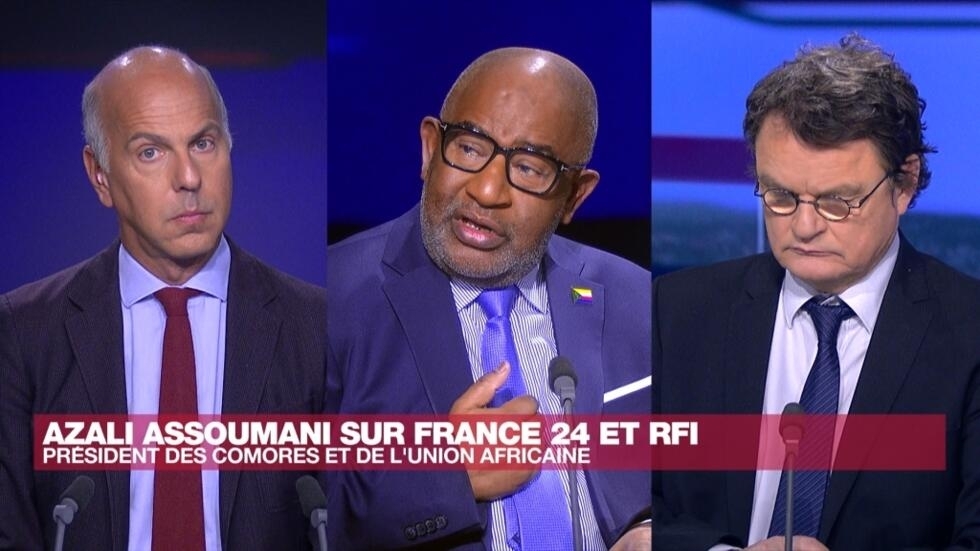 Comores : le président Assoumani "demande à Macron une pause dans l'opération Wuambushu" à Mayotte Comores : le président Assoumani "demande à Macron une pause dans l'opération Wuambushu" à Mayotte