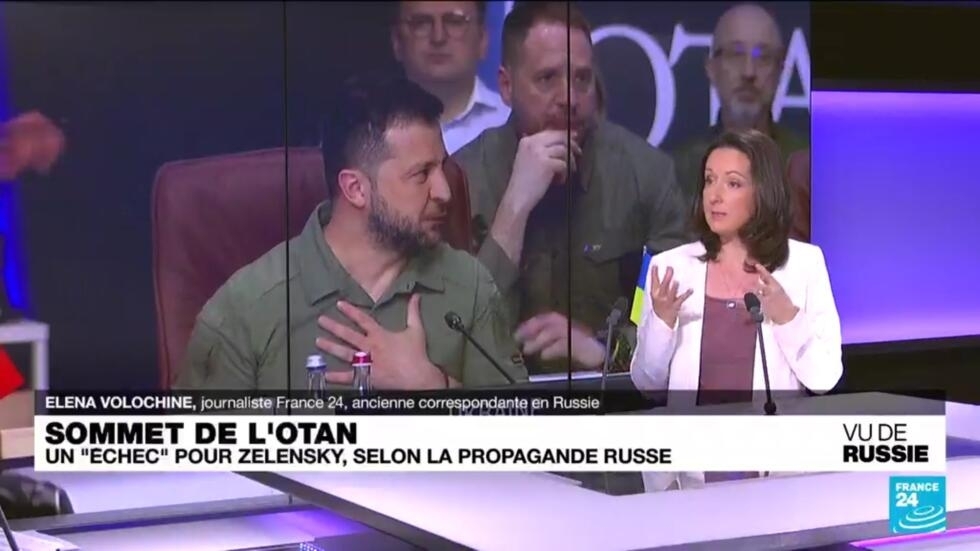 Au sommet de l’Otan, Volodymyr Zelensky "lâché" par les Occidentaux, selon la propagande russe