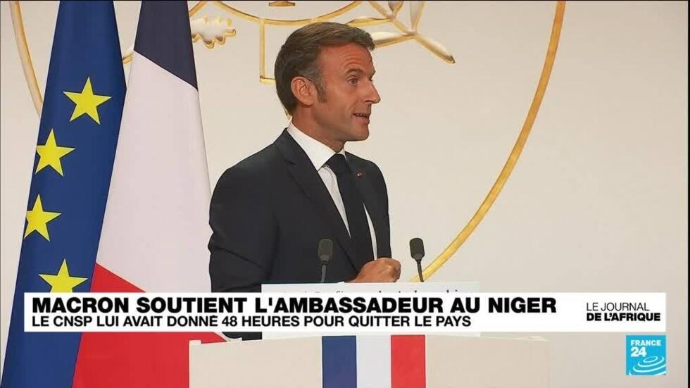 Emmanuel Macron apporte son soutien à l'ambassadeur de France au Niger et au président Bazoum