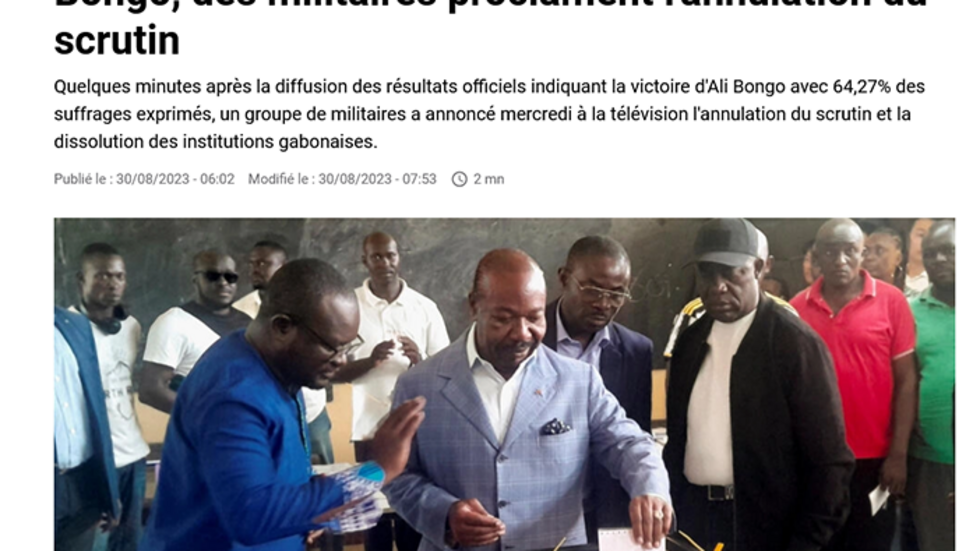 Au Gabon, des militaires proclament l'annulation du scrutin