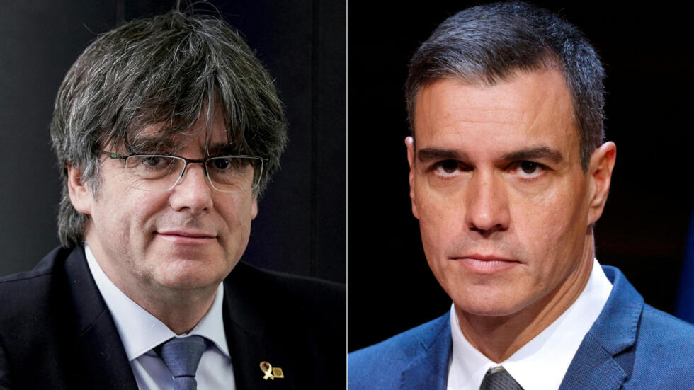 Espagne : Pedro Sanchez obtient l'appui de Carles Puigdemont pour se maintenir au pouvoir Espagne : Pedro Sanchez obtient l'appui de Carles Puigdemont pour se maintenir au pouvoir