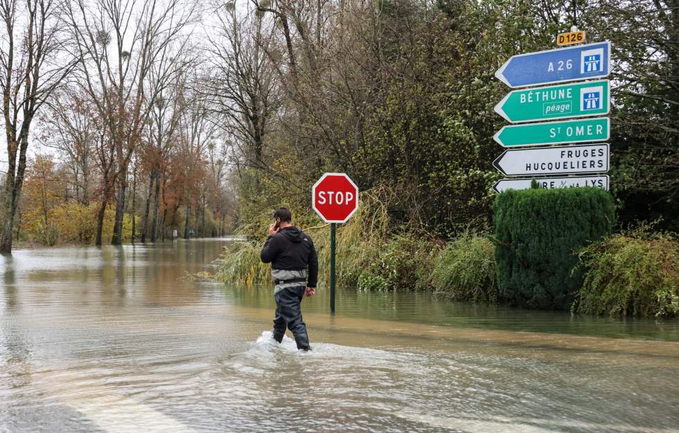 En images : le Pas-de-Calais inondé, record de pluie en France