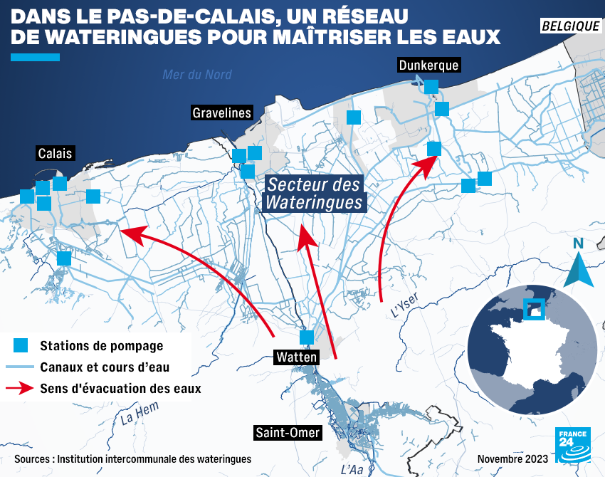 Polder, wateringues… Face aux inondations, le Pas-de-Calais réfléchit à adapter sa gestion de l'eau