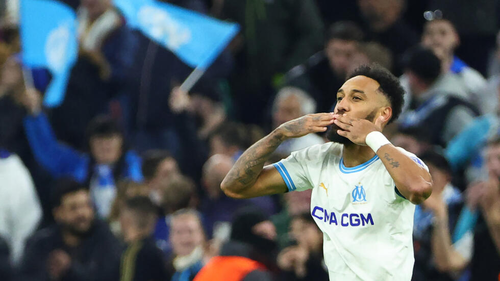 Ligue Europa : à l'OM, Pierre-Emerick Aubameyang renaît et enchaîne les records