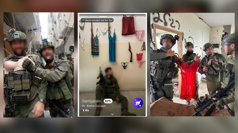 À Gaza, des militaires israéliens se photographient en montrant de la lingerie féminine