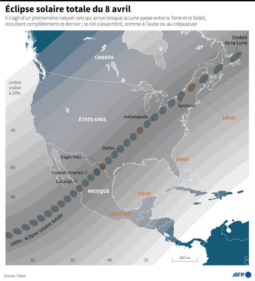Une éclipse totale en Amérique va rassembler des millions de personnes Une éclipse totale en Amérique va rassembler des millions de personnes