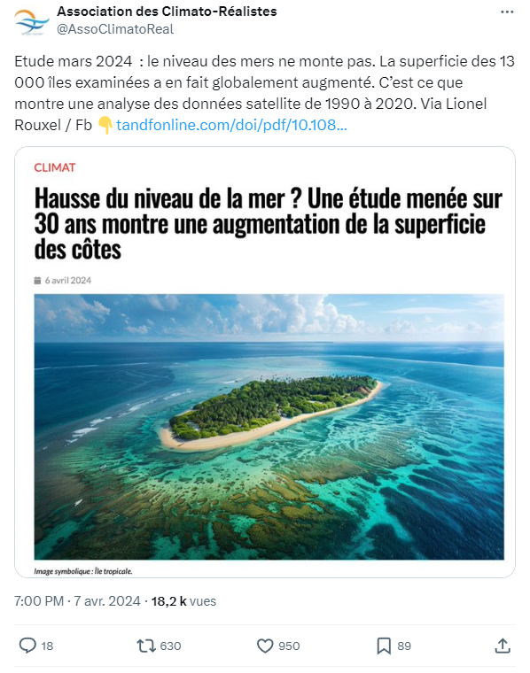 Le niveau de la mer monte, malgré ce qu’affirment ces internautes