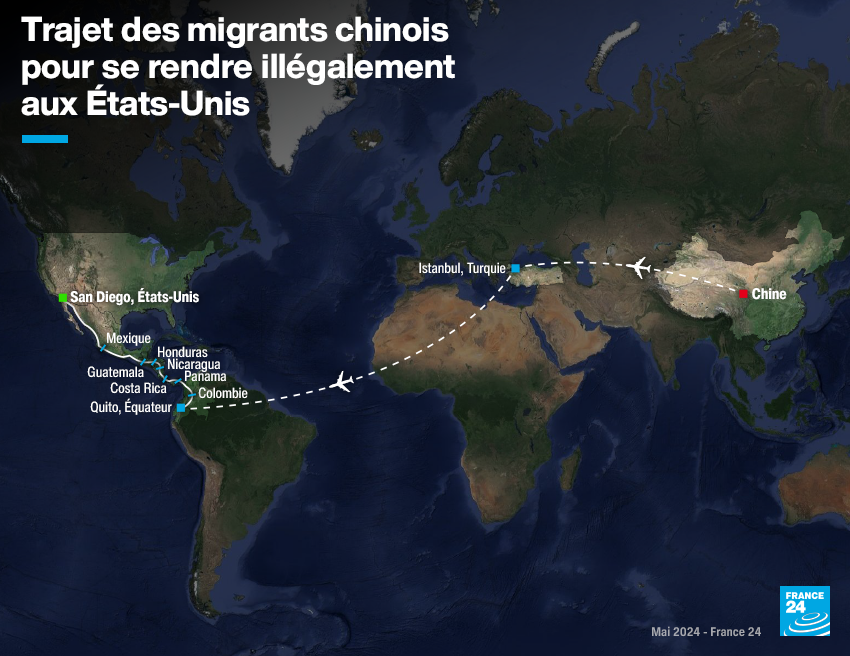 Aux États-Unis, le nombre de migrants chinois entrés illégalement explose Aux États-Unis, le nombre de migrants chinois entrés illégalement explose