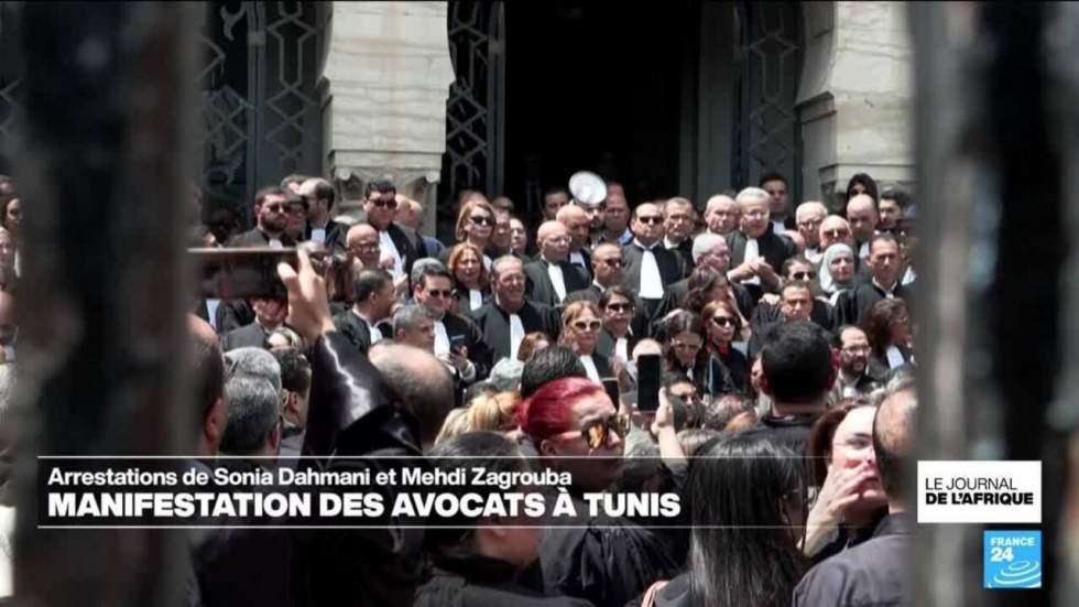 Arrestations de Sonia Dahmani et Mehdi Zagrouba : manifestations des avocats à Tunis