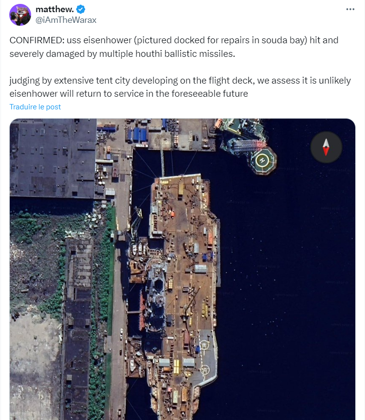 Attention à ces images trompeuses sur une supposée frappe houthie sur un porte-avions américain