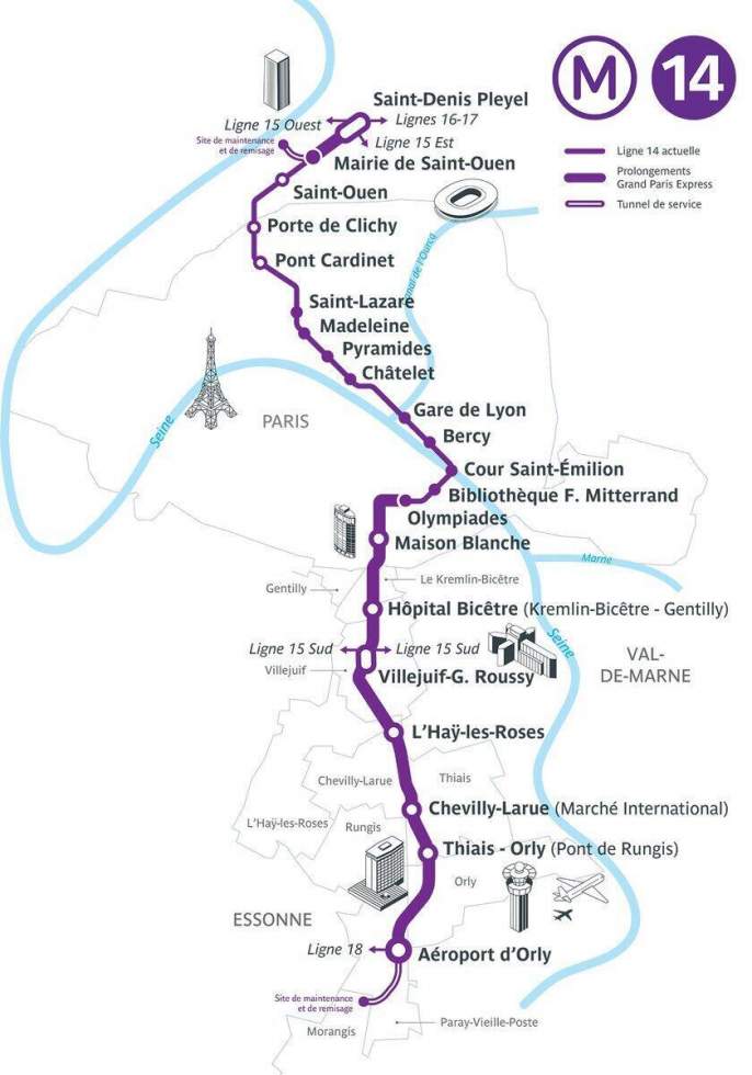 Inauguration du premier supermétro de la région parisienne, reliant Saint-Denis à Orly, avant les JO