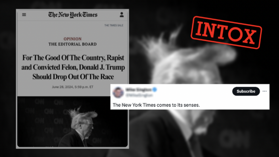 Non, le New York Times n’a pas appelé Trump à se retirer de la course à la présidentielle Non, le New York Times n’a pas appelé Trump à se retirer de la course à la présidentielle