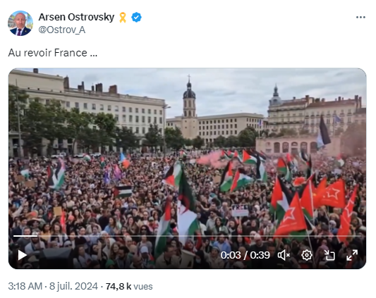 Drapeaux palestiniens, débordements… Non, ces images n’ont pas été prises au soir du second tour des législatives