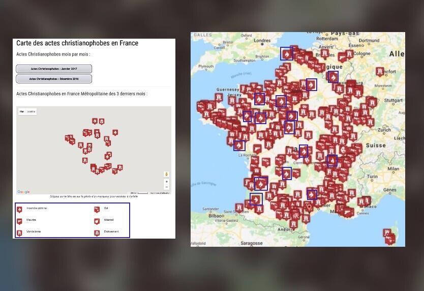 Rumeurs "christianophobes" après l’incendie de la cathédrale de Rouen : attention à cette carte ancienne et peu fiable