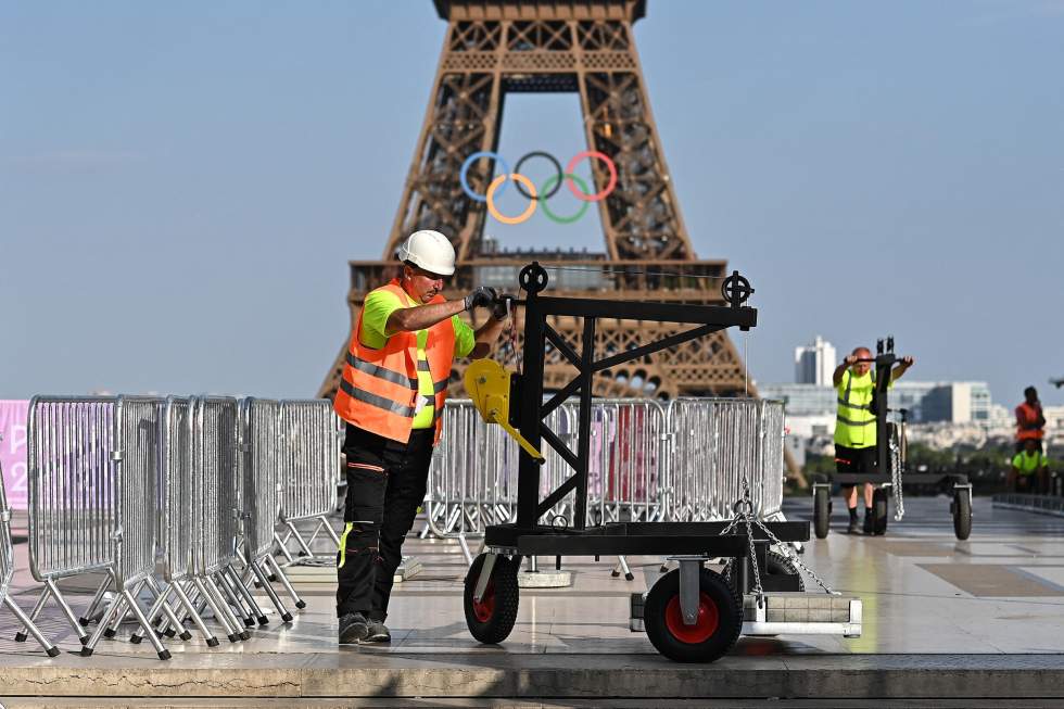 En images : Paris peaufine ses derniers préparatifs à deux jours de l'ouverture des JO 2024