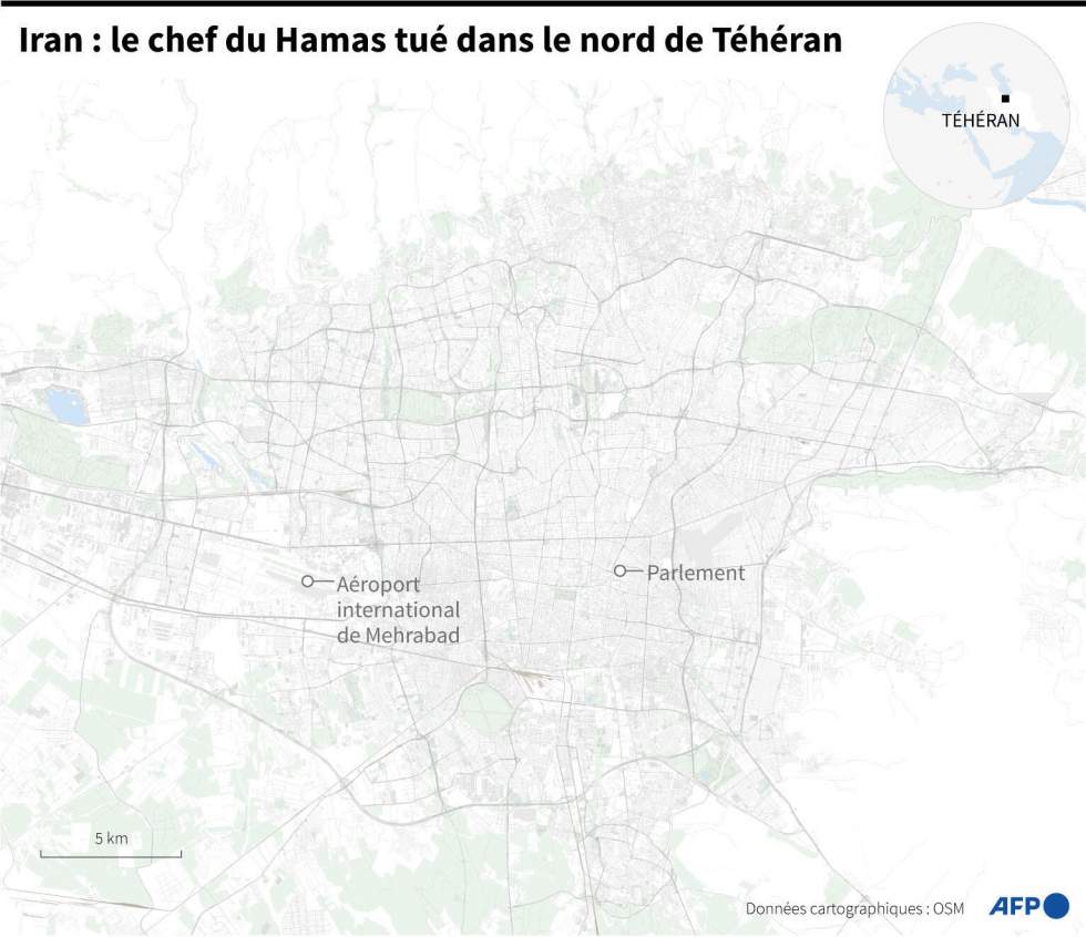 Iran : une foule aux funérailles du chef du Hamas et des appels à la vengeance contre Israël