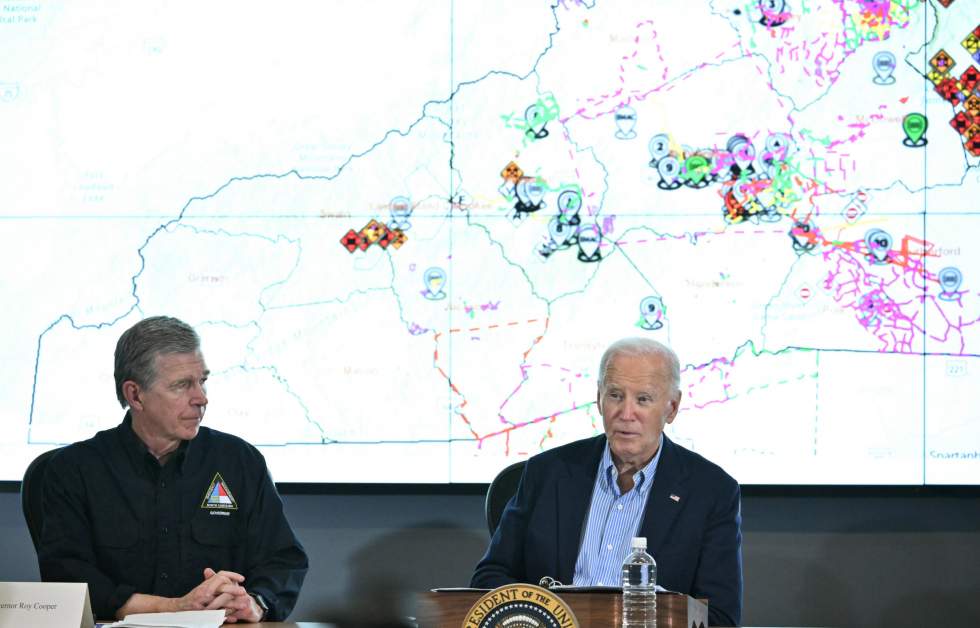 Ouragan Hélène : Biden et Harris en déplacement dans plusieurs Etats pour constater les dégâts