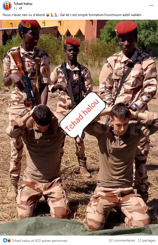 Des "légionnaires français" arrêtés au Tchad ? Ces photos montrent un entraînement militaire