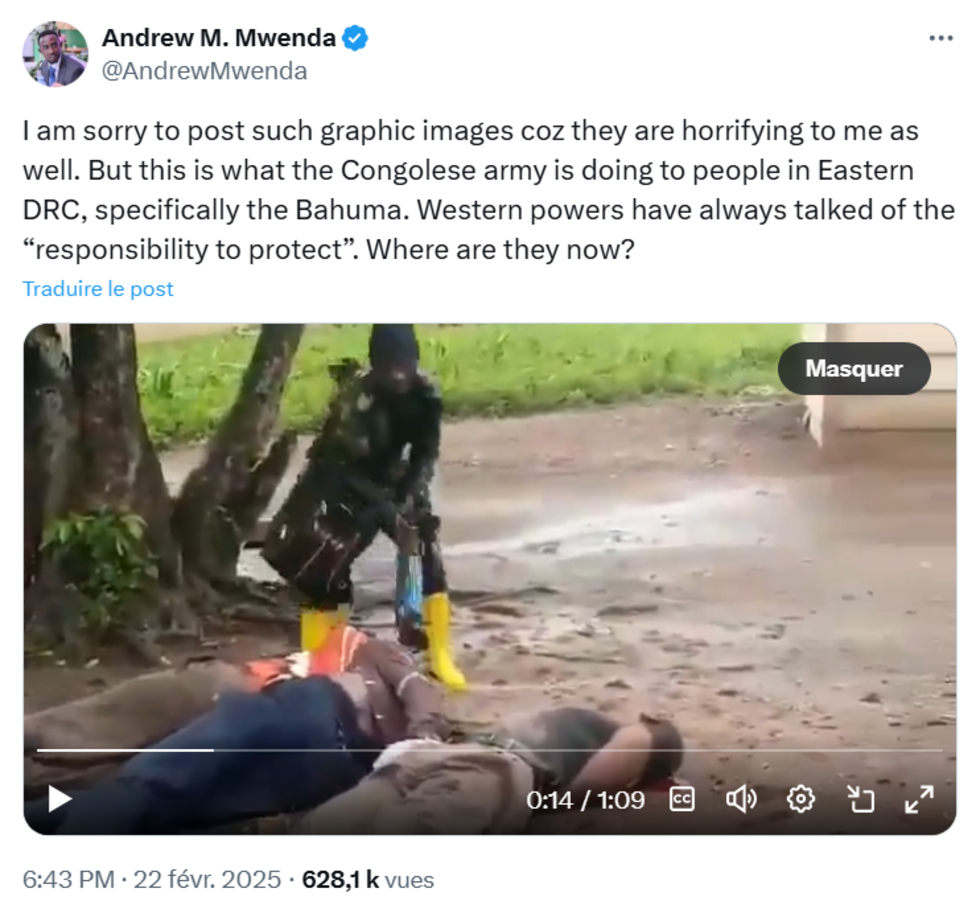 RD Congo : attention, cette vidéo de massacre n’implique ni l’armée ni le M23, et est ancienne